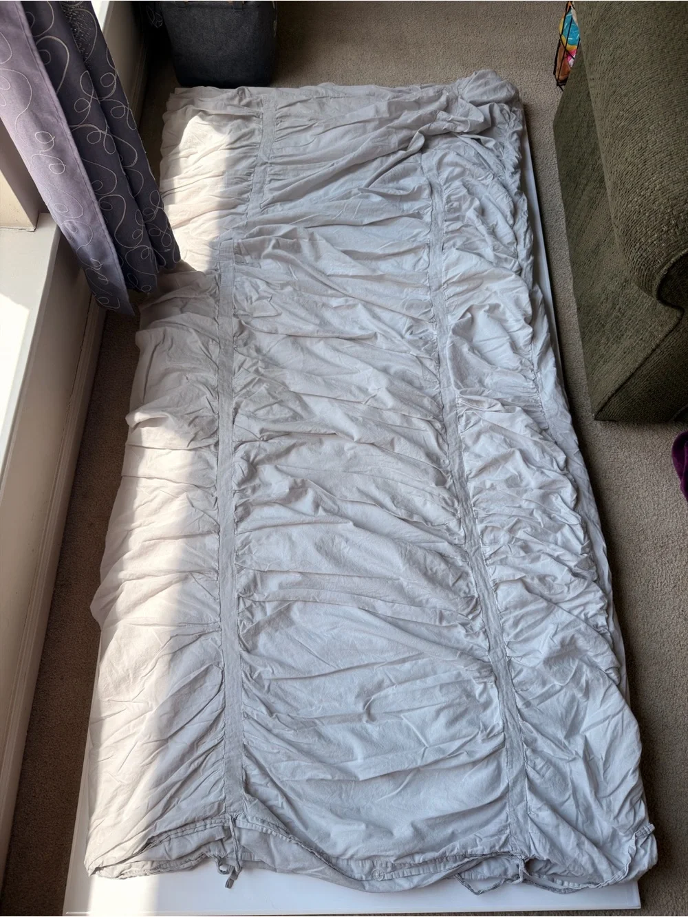 Pottery Barn Light Gray Duvet Cover